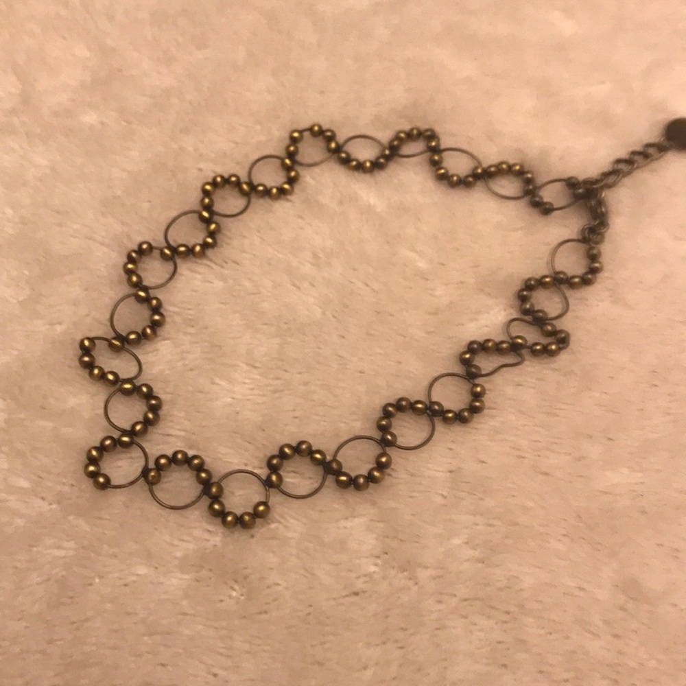 Icing Ankle Bracelet with Bronze Bead detail